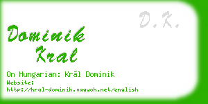 dominik kral business card